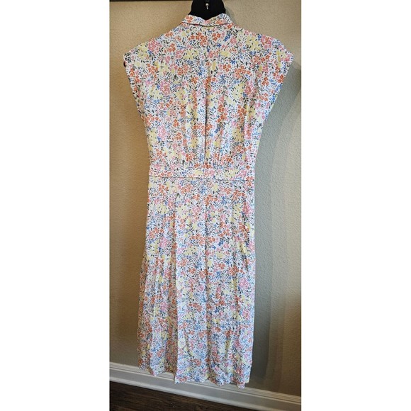 Lands End Size 10 Floral Midi Pocket Shirtdress, Spring, Easter, Summer - Picture 7 of 7